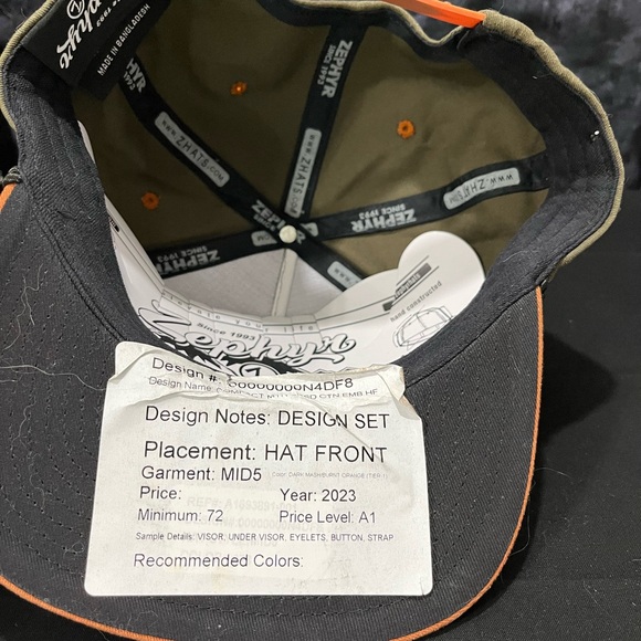 Durango Colorado Green & Orange Baseball Hat SnapBack Zephyr Zhats NWT - Picture 8 of 9